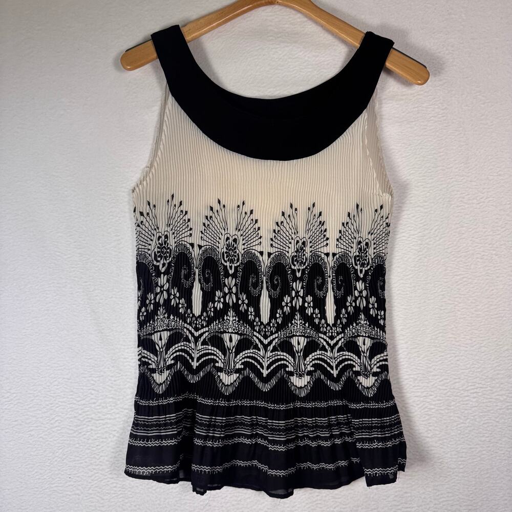 Sere Nade Crinkle Pleated Sleeveless Tank Top Stretchy Funky Boho 90s y2k sz 1X